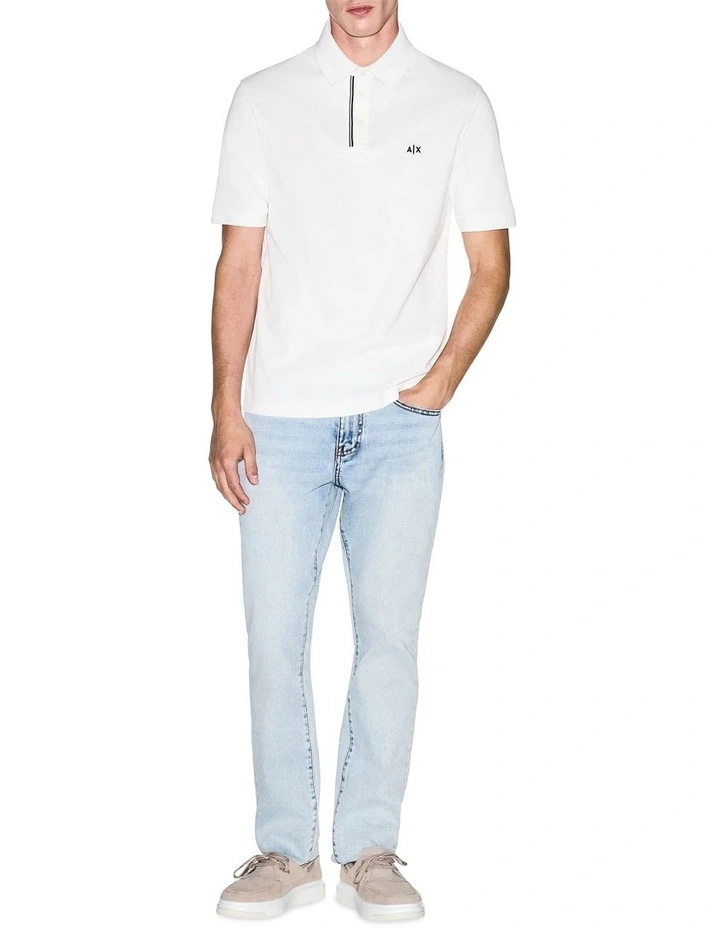 Refined Sportswear Polo Shirt in Off White image 4