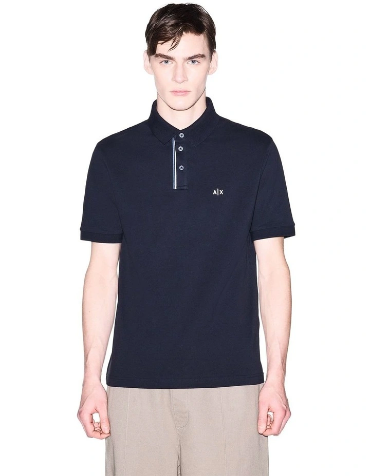 Refined Sportswear Polo Shirt in Deep Navy image 1