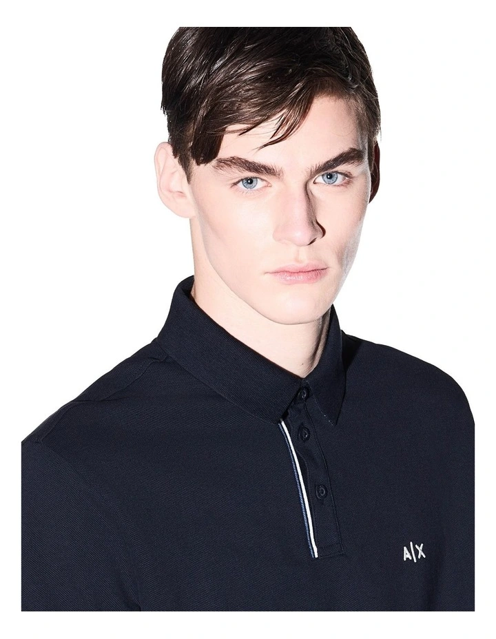Refined Sportswear Polo Shirt in Deep Navy image 3