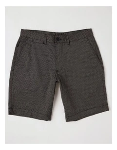 Armani Shorts Deep Navy Grid Pattern