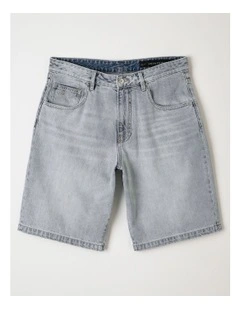 Baggy 5 Pocket Short in Blue Denim