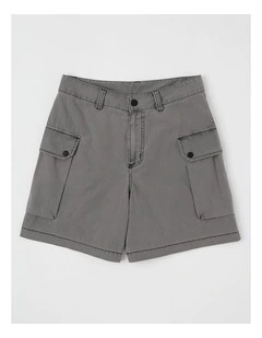 One Block Up Cargo Shorts Black Beauty