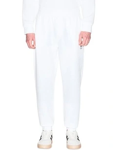 Relaxed Logo Track Pant in White
