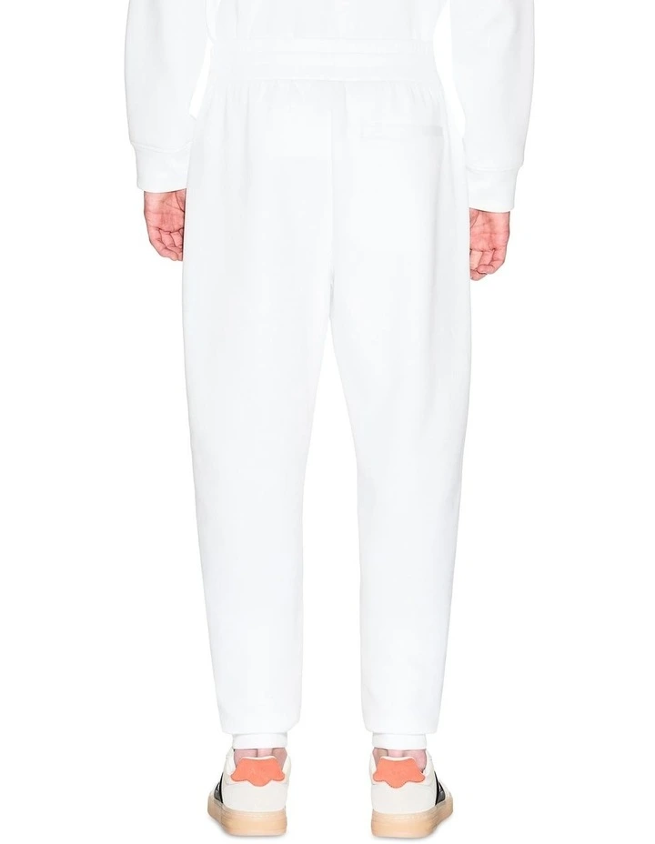 Relaxed Logo Track Pant in White image 2