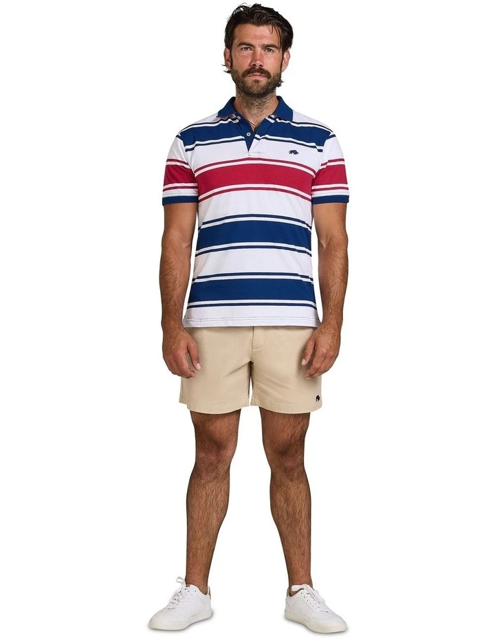 Wide Stripe Jersey Polo in Navy image 7