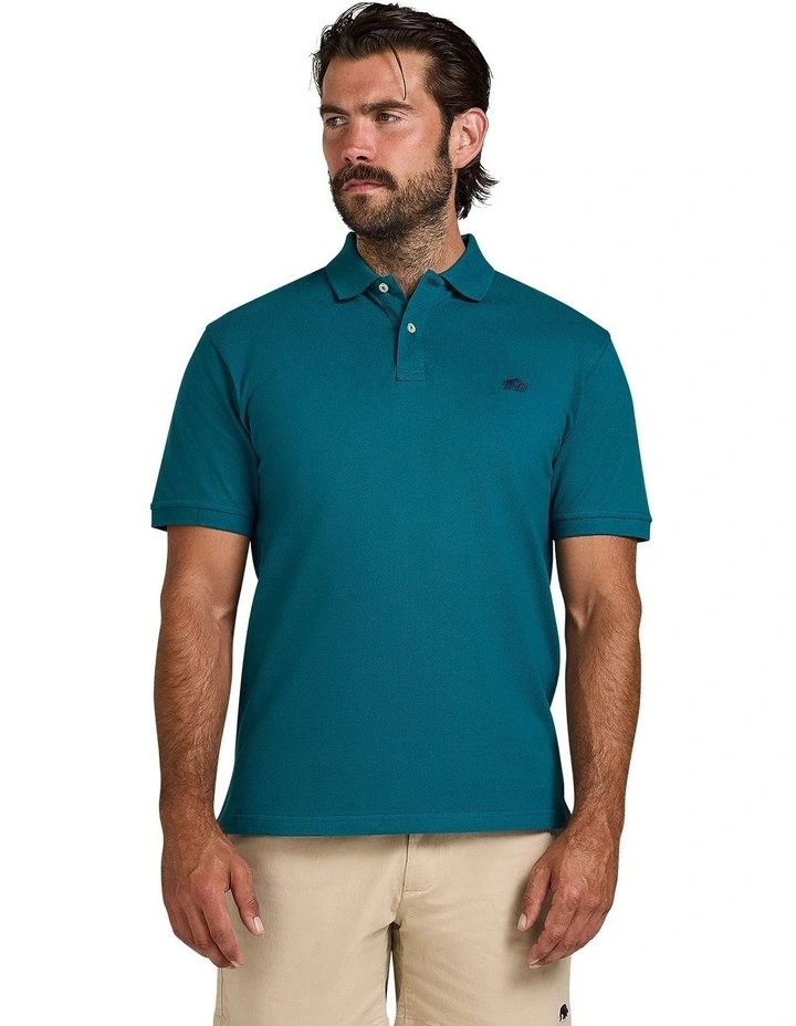 Classic Organic Polo in Teal image 1