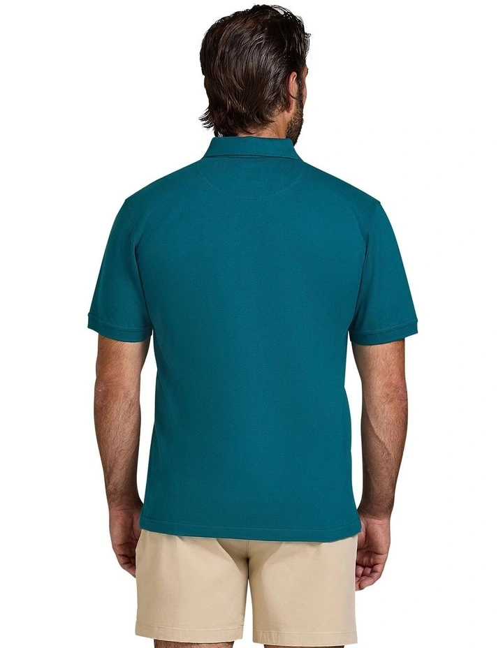 Classic Organic Polo in Teal image 2