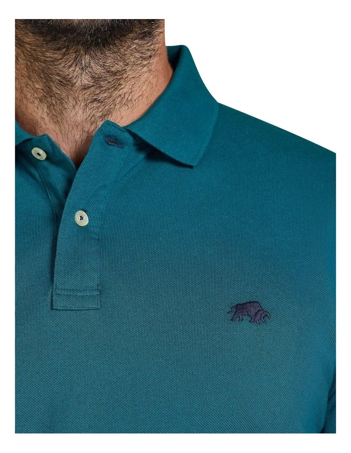 Classic Organic Polo in Teal image 4