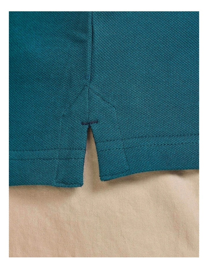 Classic Organic Polo in Teal image 6
