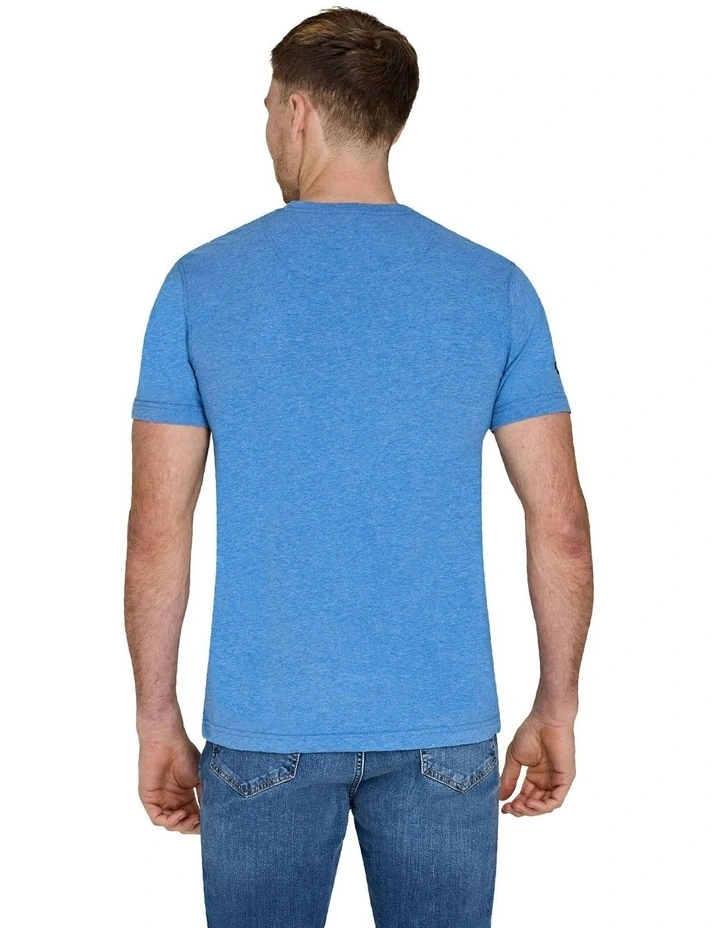 Chambray Union Jack Bull T-Shirt in Denim image 2