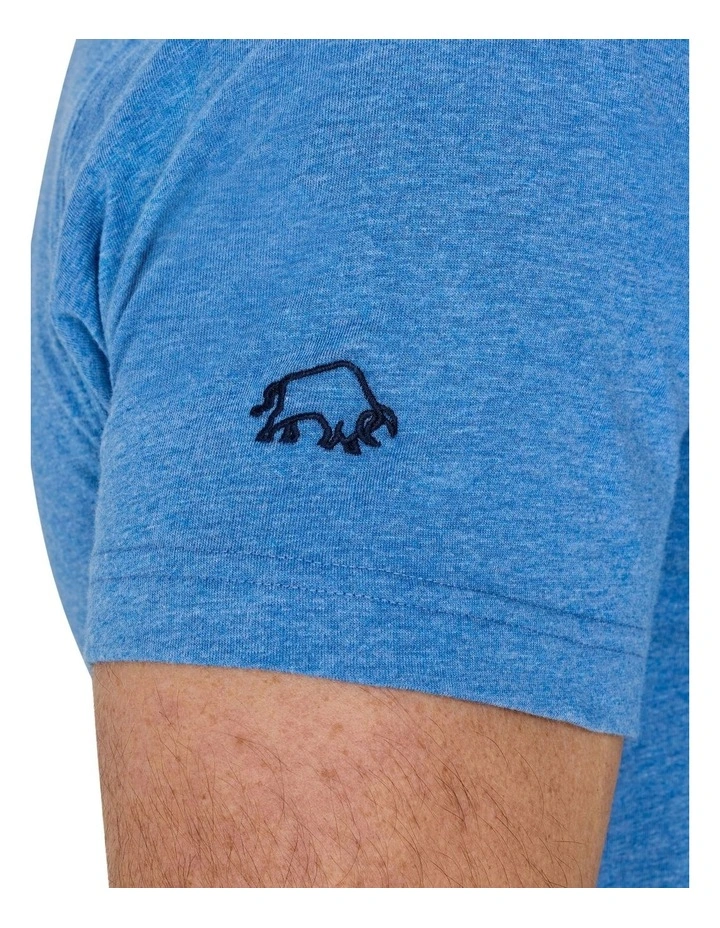 Chambray Union Jack Bull T-Shirt in Denim image 4