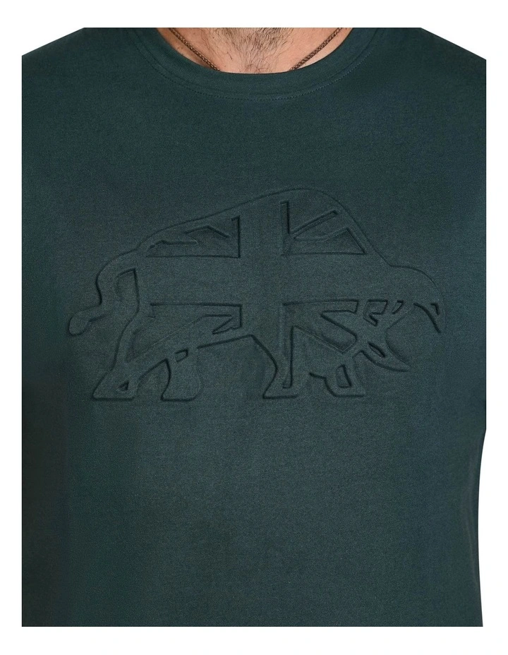 3D Emboss Bull T-shirt in Forest image 4