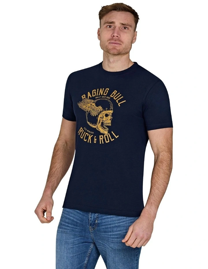 Ruck & Roll T-shirt in Navy image 6