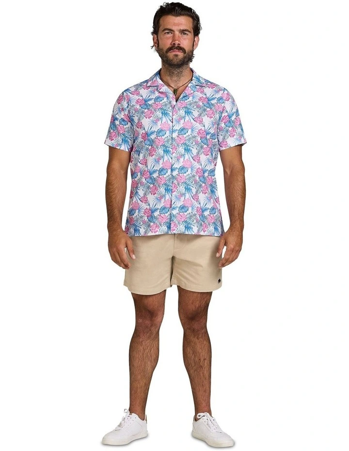 Maldives Floral Revere Collar Short Sleeve Shirt in White image 7