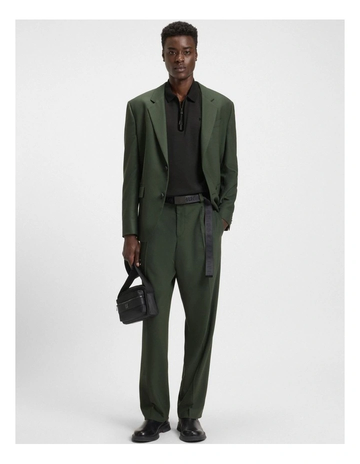 Dubilo Zip Polo Shirt in Black image 4