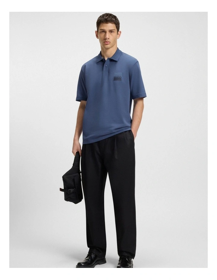 Dusplity Polo Shirt in Medium Blue image 4