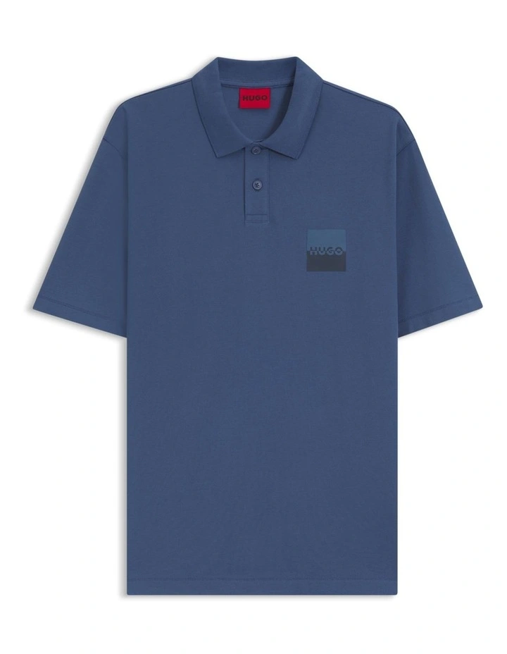 Dusplity Polo Shirt in Medium Blue image 5