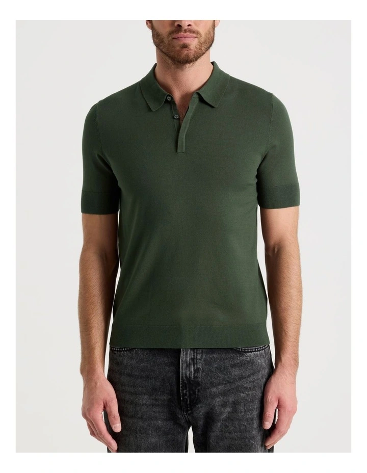 San Peter Knit Polo Dark Green image 1