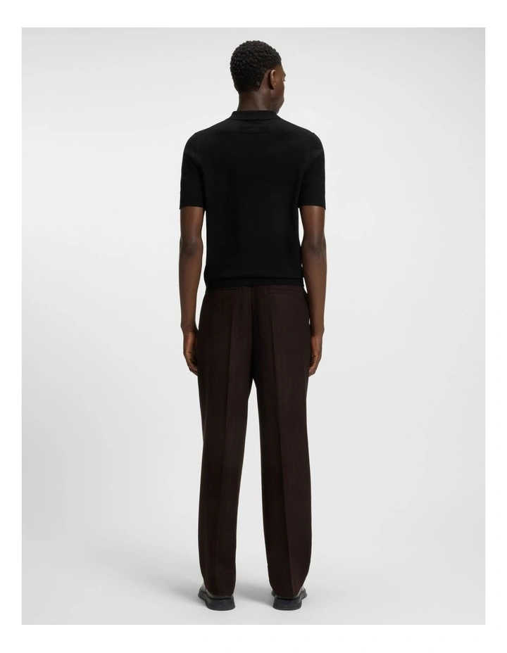 San Peter Knit Polo in Black image 2