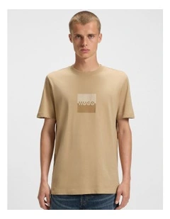 Dusplit T-shirt in Medium Beige