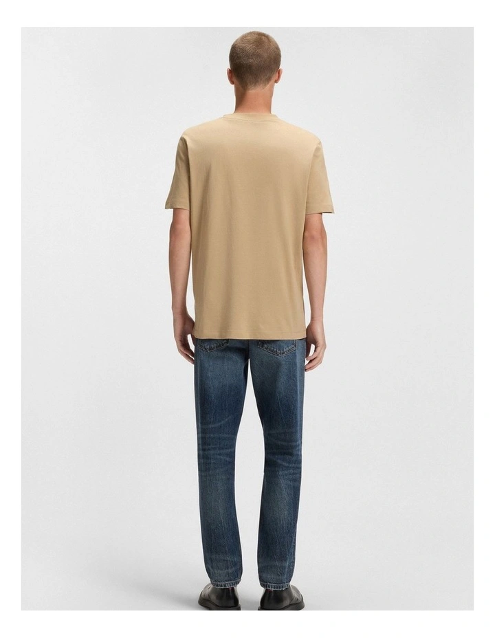 Dusplit T-shirt in Medium Beige image 2