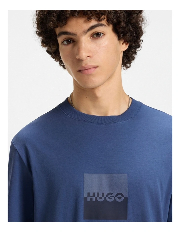 Dusplit T-shirt in Medium Blue image 3