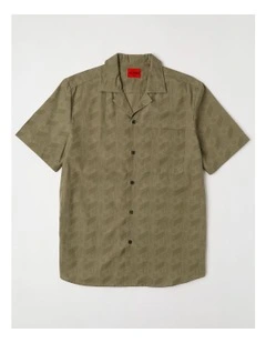 Ellino Short Sleeve Shirt in Medium Brown