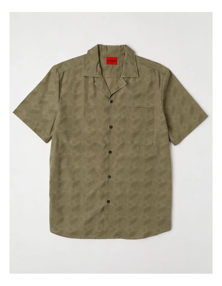 Ellino Short Sleeve Shirt in Medium Brown image 1