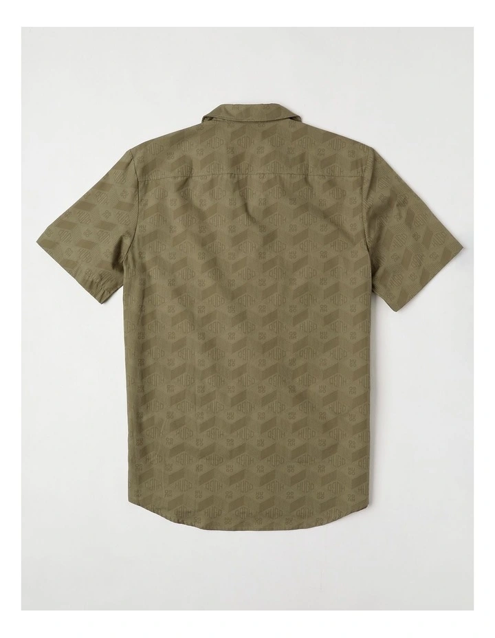Ellino Short Sleeve Shirt in Medium Brown image 3