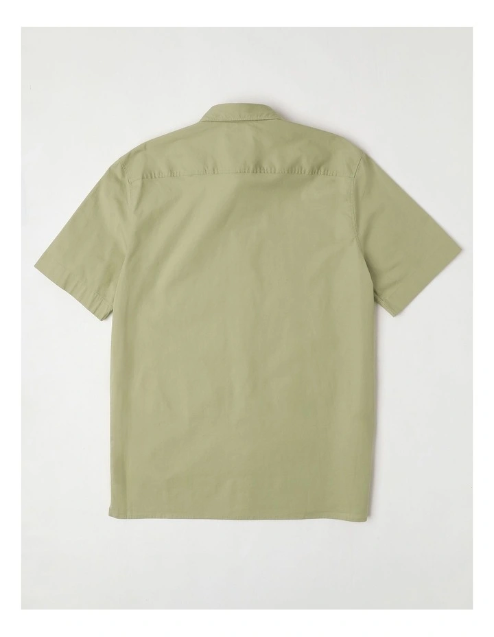 Ebor Short Sleeve Shirt in Open Green image 3