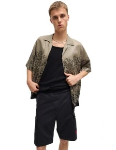 Espino Short Sleeve Shirt in Medium Brown