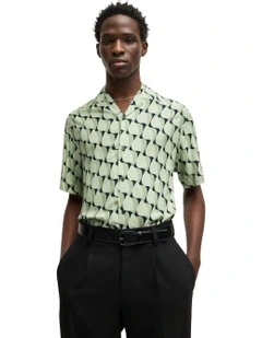 Espino Short Sleeve Shirt in Open Green