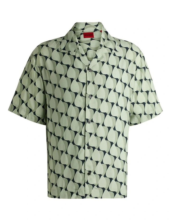 Espino Short Sleeve Shirt in Open Green image 5