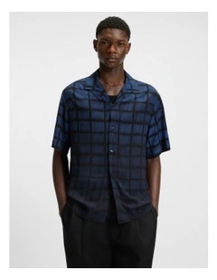 Espino Short Sleeve Shirt in Medium Blue
