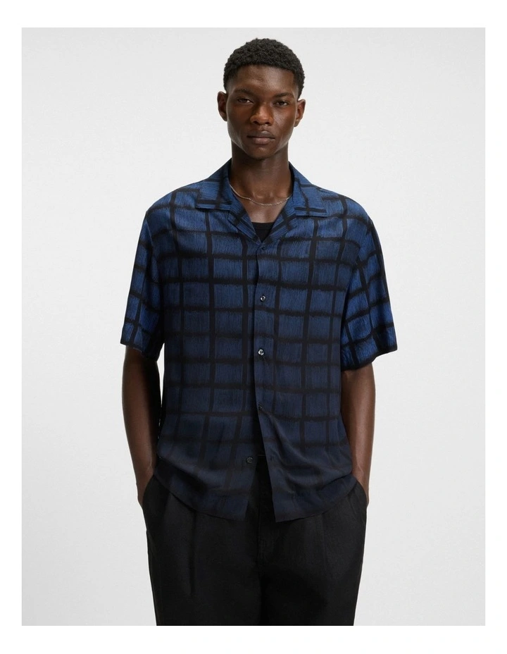 Espino Short Sleeve Shirt in Medium Blue image 1