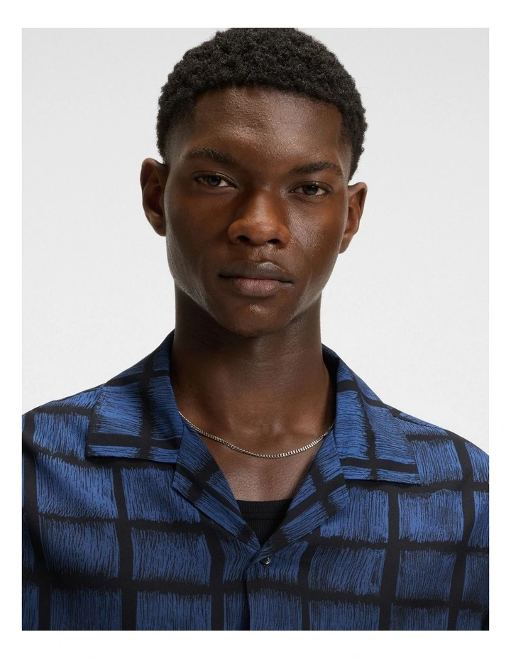 Espino Short Sleeve Shirt in Medium Blue image 3