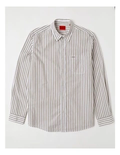 Erillo Long Sleeve Shirt in Medium Brown