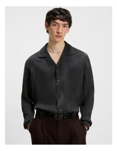 Espinone Long Sleeve Shirt in Black