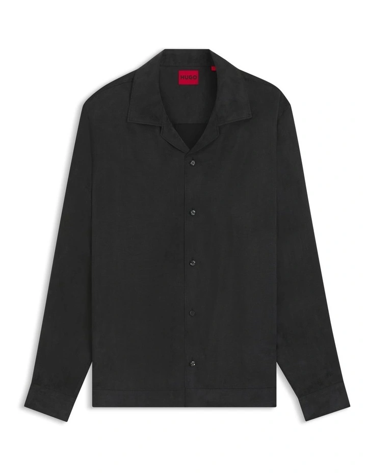 Espinone Long Sleeve Shirt in Black image 5