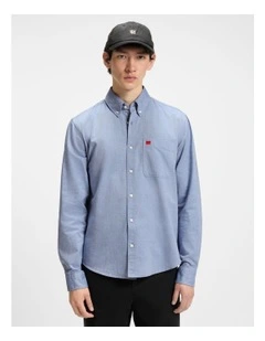 Evito Long Sleeve Shirt in Medium Blue