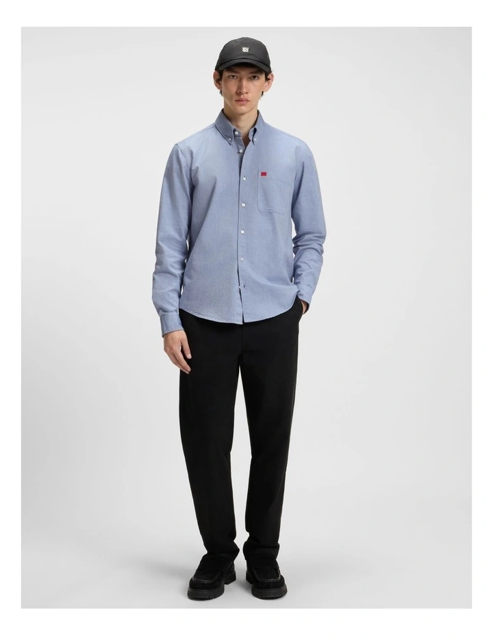 Evito Long Sleeve Shirt in Medium Blue image 4
