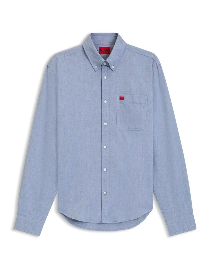 Evito Long Sleeve Shirt in Medium Blue image 5