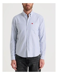 Evito Long Sleeve Shirt Bright Blue