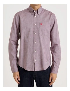 Evito Long Sleeve Shirt in Dark Red