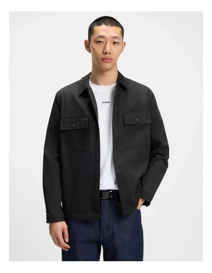 Epoldo Overshirt in Black image 1