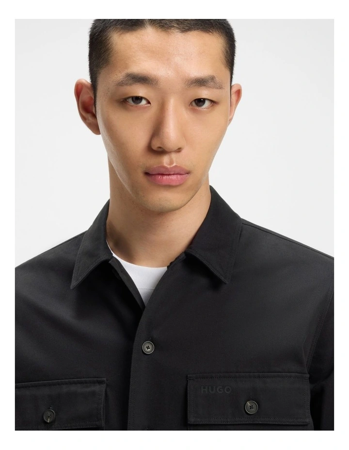 Epoldo Overshirt in Black image 3