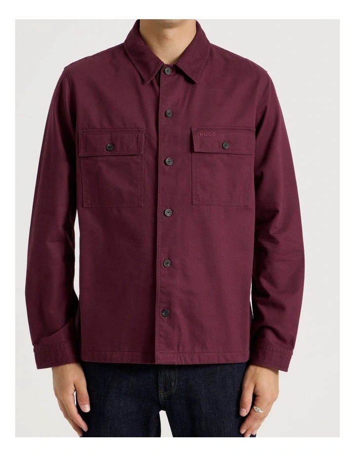 Epoldo Overshirt in Dark Red image 1