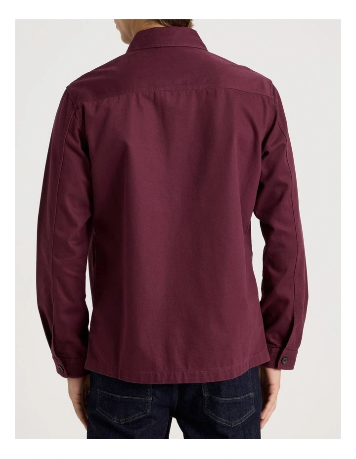 Epoldo Overshirt in Dark Red image 2
