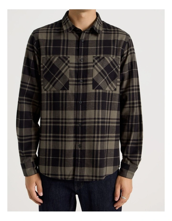 Egrin Long Sleeve Shirt in Medium Grey image 1