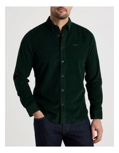 Epazo Cord Long Sleeve Shirt  Open Green